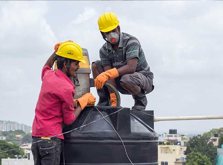 radhy overhead water tank cleaning services